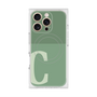 プレミアムスクエアケース with MagSafe［ オリジナル - initial two tone - C green ］