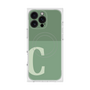 プレミアムスクエアケース with MagSafe［ オリジナル - initial two tone - C green ］