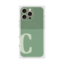 プレミアムスクエアケース with MagSafe［ オリジナル - initial two tone - C green ］