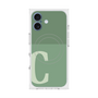 プレミアムスクエアケース with MagSafe［ オリジナル - initial two tone - C green ］