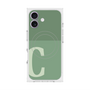 プレミアムスクエアケース with MagSafe［ オリジナル - initial two tone - C green ］