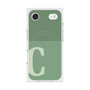プレミアムスクエアケース with MagSafe［ オリジナル - initial two tone - C green ］