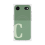 プレミアムスクエアケース with MagSafe［ オリジナル - initial two tone - C green ］