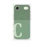 プレミアムスクエアケース with MagSafe［ オリジナル - initial two tone - C green ］