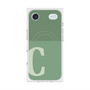 プレミアムスクエアケース with MagSafe［ オリジナル - initial two tone - C green ］