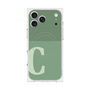 プレミアムスクエアケース with MagSafe［ オリジナル - initial two tone - C green ］