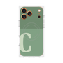 プレミアムスクエアケース with MagSafe［ オリジナル - initial two tone - C green ］