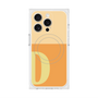 プレミアムスクエアケース with MagSafe［ オリジナル - initial two tone - D orange ］