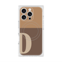 プレミアムスクエアケース with MagSafe［ オリジナル - initial two tone - D brown ］