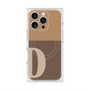 プレミアムスクエアケース with MagSafe［ オリジナル - initial two tone - D brown ］