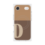 プレミアムスクエアケース with MagSafe［ オリジナル - initial two tone - D brown ］
