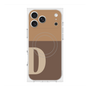 プレミアムスクエアケース with MagSafe［ オリジナル - initial two tone - D brown ］