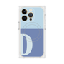 プレミアムスクエアケース with MagSafe［ オリジナル - initial two tone - D blue ］