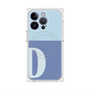 プレミアムスクエアケース with MagSafe［ オリジナル - initial two tone - D blue ］