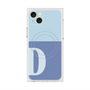 プレミアムスクエアケース with MagSafe［ オリジナル - initial two tone - D blue ］