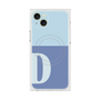 プレミアムスクエアケース with MagSafe［ オリジナル - initial two tone - D blue ］