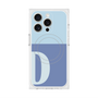 プレミアムスクエアケース with MagSafe［ オリジナル - initial two tone - D blue ］