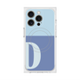 プレミアムスクエアケース with MagSafe［ オリジナル - initial two tone - D blue ］