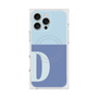 プレミアムスクエアケース with MagSafe［ オリジナル - initial two tone - D blue ］