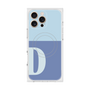 プレミアムスクエアケース with MagSafe［ オリジナル - initial two tone - D blue ］