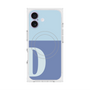 プレミアムスクエアケース with MagSafe［ オリジナル - initial two tone - D blue ］