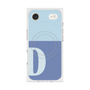 プレミアムスクエアケース with MagSafe［ オリジナル - initial two tone - D blue ］