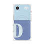 プレミアムスクエアケース with MagSafe［ オリジナル - initial two tone - D blue ］