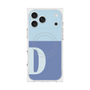 プレミアムスクエアケース with MagSafe［ オリジナル - initial two tone - D blue ］