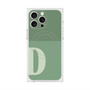 プレミアムスクエアケース with MagSafe［ オリジナル - initial two tone - D green ］