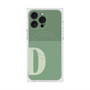 プレミアムスクエアケース with MagSafe［ オリジナル - initial two tone - D green ］