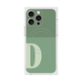 プレミアムスクエアケース with MagSafe［ オリジナル - initial two tone - D green ］
