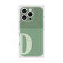 プレミアムスクエアケース with MagSafe［ オリジナル - initial two tone - D green ］