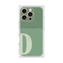 プレミアムスクエアケース with MagSafe［ オリジナル - initial two tone - D green ］