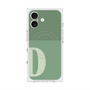 プレミアムスクエアケース with MagSafe［ オリジナル - initial two tone - D green ］