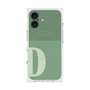 プレミアムスクエアケース with MagSafe［ オリジナル - initial two tone - D green ］