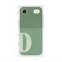 プレミアムスクエアケース with MagSafe［ オリジナル - initial two tone - D green ］