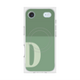 プレミアムスクエアケース with MagSafe［ オリジナル - initial two tone - D green ］