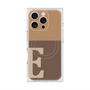 プレミアムスクエアケース with MagSafe［ オリジナル - initial two tone - E brown ］