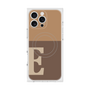 プレミアムスクエアケース with MagSafe［ オリジナル - initial two tone - E brown ］