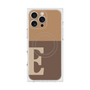 プレミアムスクエアケース with MagSafe［ オリジナル - initial two tone - E brown ］
