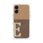 プレミアムスクエアケース with MagSafe［ オリジナル - initial two tone - E brown ］