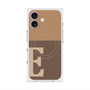 プレミアムスクエアケース with MagSafe［ オリジナル - initial two tone - E brown ］