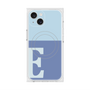 プレミアムスクエアケース with MagSafe［ オリジナル - initial two tone - E blue ］