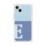 プレミアムスクエアケース with MagSafe［ オリジナル - initial two tone - E blue ］