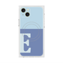 プレミアムスクエアケース with MagSafe［ オリジナル - initial two tone - E blue ］