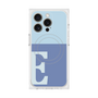 プレミアムスクエアケース with MagSafe［ オリジナル - initial two tone - E blue ］