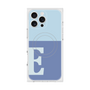 プレミアムスクエアケース with MagSafe［ オリジナル - initial two tone - E blue ］