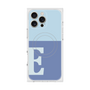 プレミアムスクエアケース with MagSafe［ オリジナル - initial two tone - E blue ］