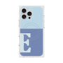 プレミアムスクエアケース with MagSafe［ オリジナル - initial two tone - E blue ］