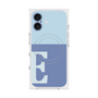 プレミアムスクエアケース with MagSafe［ オリジナル - initial two tone - E blue ］